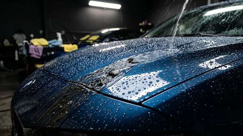 Vehicle with ceramic coating protection in Idaho winter