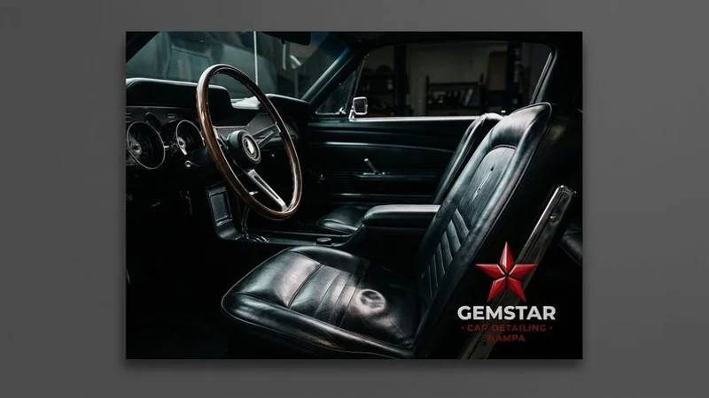 Freshly detailed clean car interior