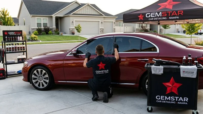 Professionally tinted vehicle on Nampa Idaho street
